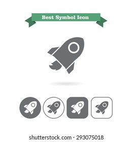 Space rocket icon