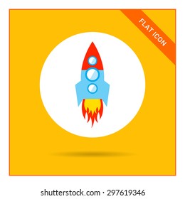 Space rocket icon