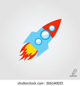 Space rocket icon
