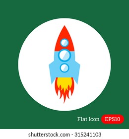 Space rocket icon