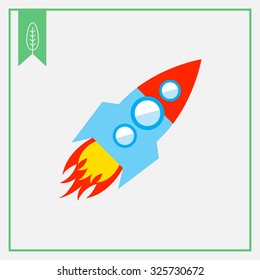 Space rocket icon