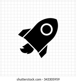 Space rocket icon