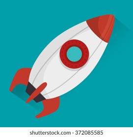 Space rocket icon 