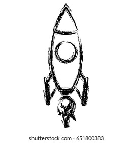 Space rocket icon