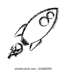 Space rocket icon