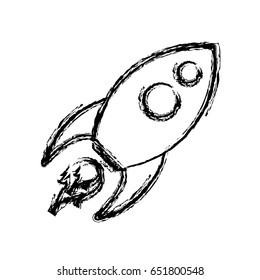 Space rocket icon