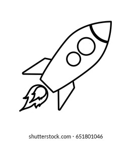 Space rocket icon