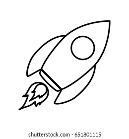 Space rocket icon