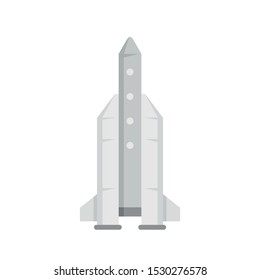 Space rocket icon. Flat illustration of space rocket vector icon for web design
