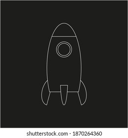 space rocket icon. illustration for web and mobile design.
