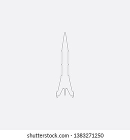 space rocket icon sign signifier vector