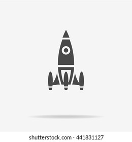 Space rocket icon. Vector concept illustration for design.