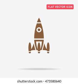 Space rocket icon. Vector concept illustration for design.