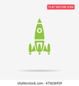 Space rocket icon. Vector concept illustration for design.