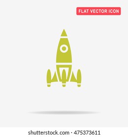 Space rocket icon. Vector concept illustration for design.