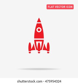 Space rocket icon. Vector concept illustration for design.