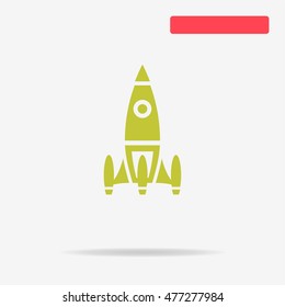 Space rocket icon. Vector concept illustration for design.