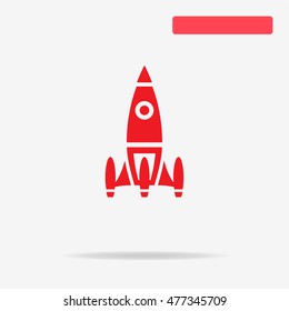 Space rocket icon. Vector concept illustration for design.