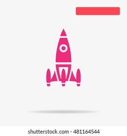 Space rocket icon. Vector concept illustration for design.