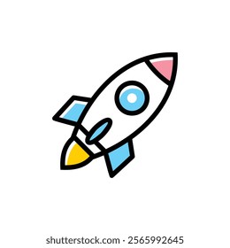 space rocket icon vector illustration