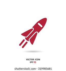 Space rocket icon for web and mobile