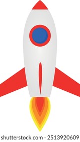 Space rocket image. vector graphics