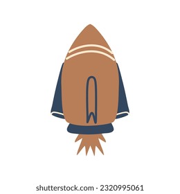 space rocket isolated graphic illustration