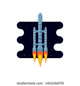 space rocket isolated icon vector ilustration