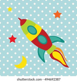 space rocket launch, rocket background, Vector illustration