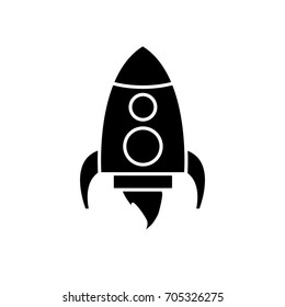space rocket up and launch exploration symbol