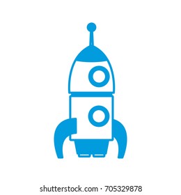space rocket up and launch exploration symbol