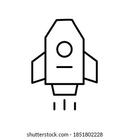 Space Rocket Launch Line icon