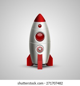 Space rocket launch, Rocket power, Vector illustration