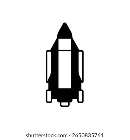 Space Rocket Launch Vehicle Fill Icon