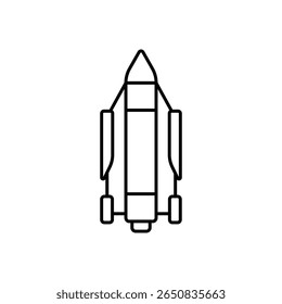 Space Rocket Launch Vehicle Line Icon