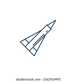 space rocket launcher line style icon vector illustration design