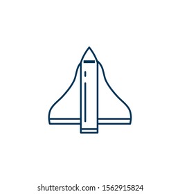 space rocket launcher line style icon vector illustration design