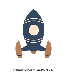 space rocket launching concept illustration design