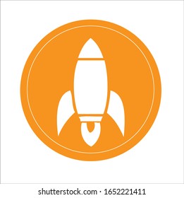 icono de la línea de cohete espacial con diseño moderno. estilo plano para la plantilla de diseño gráfico. adecuado para logotipo, web, UI, aplicación móvil. ilustración vectorial