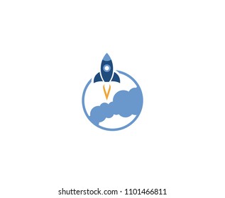 Space rocket logo 