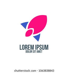 space rocket logo concept