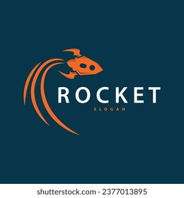 Space Rocket Logo Design, Space Vehicle Technology Vector, Simple Templet Modern Illustration