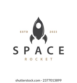 Space Rocket Logo Design, Space Vehicle Technology Vector, Simple Templet Modern Illustration