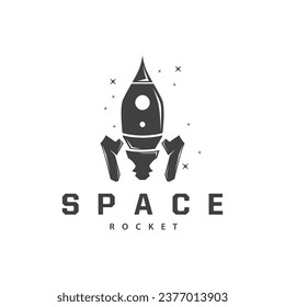 Space Rocket Logo Design, Space Vehicle Technology Vector, Simple Templet Modern Illustration