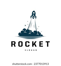 Space Rocket Logo Design, Space Vehicle Technology Vector, Simple Templet Modern Illustration