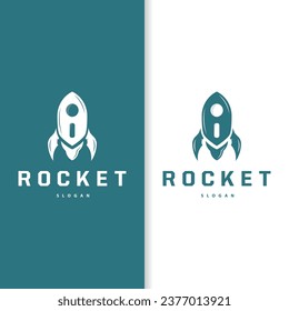 Space Rocket Logo Design, Space Vehicle Technology Vector, Simple Templet Modern Illustration