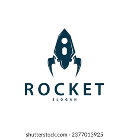 Space Rocket Logo Design, Space Vehicle Technology Vector, Simple Templet Modern Illustration