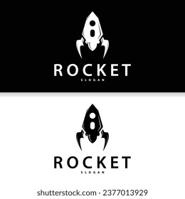 Space Rocket Logo Design, Space Vehicle Technology Vector, Simple Templet Modern Illustration