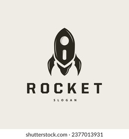 Space Rocket Logo Design, Space Vehicle Technology Vector, Simple Templet Modern Illustration