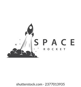 Space Rocket Logo Design, Space Vehicle Technology Vector, Simple Templet Modern Illustration